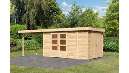 Karibu 82969 Retola 6 tuinhuis met overkapping Foto van Karibu 82969 Retola 6 tuinhuis met overkapping