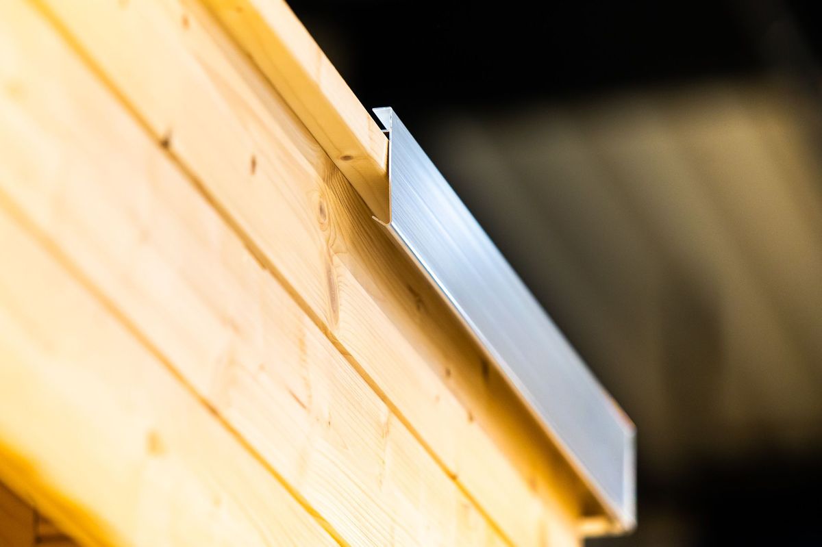 Interflex aluminium daklijstset voor Garage 3755M - zilver