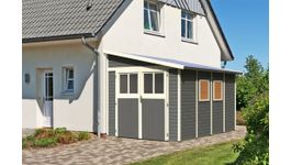 Karibu 8887 Bomlitz 4 Gartenhaus - Terragrau Foto von Karibu 8887 Bomlitz 4 Gartenhaus - Terragrau