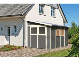 Foto von Karibu 8887 Bomlitz 4 Gartenhaus - Terragrau