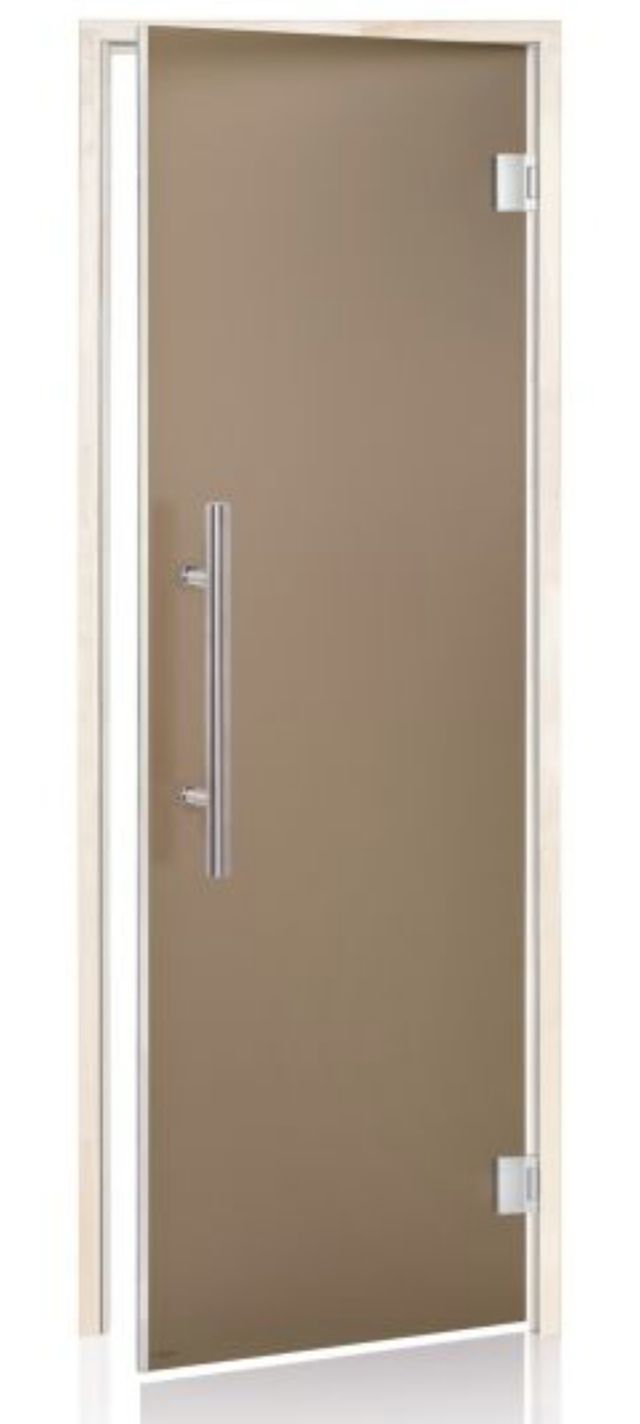 Hot Orange Saunatür Lux 70x190 cm matt bronze Espe
