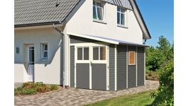 Karibu 8885 Bomlitz 3 Gartenhaus - Terragrau Foto von Karibu 8885 Bomlitz 3 Gartenhaus - Terragrau