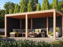 Foto van WoodAcademy douglas overkapping Moonstone Essential nero