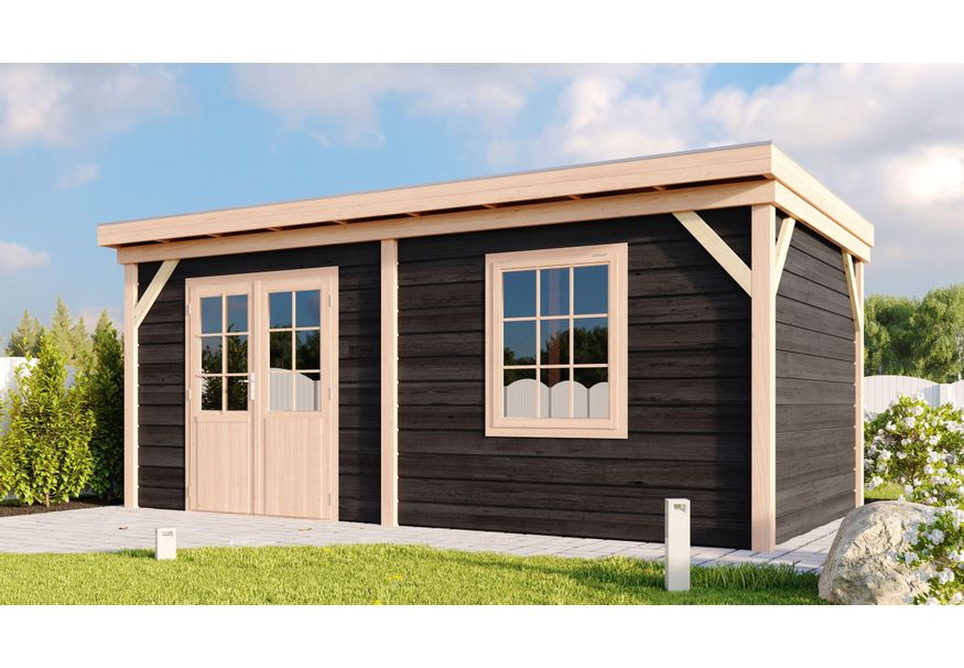 WoodAcademy hölzernes Gartenhau Nobility nero 800x300 cm Foto von WoodAcademy hölzernes Gartenhau Nobility nero 800x300 cm