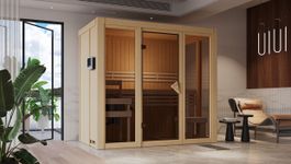 Karibu 87 binnensauna Irava 2 Foto van Karibu 87 binnensauna Irava 2