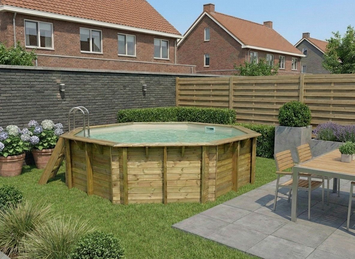 Ubbink Océa 430 x 120 cm houten zwembad