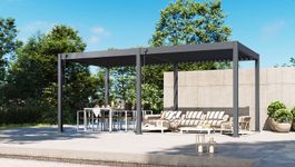 Porchenzo Paros aluminium pergola - Anthrazit Foto von