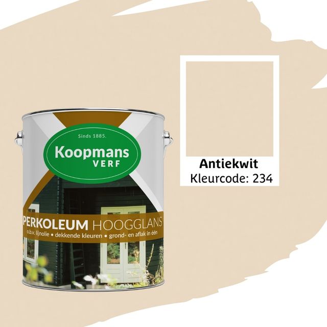 Koopmans Perkoleum Farbe - Antiekweiß 234 - 2.5L Hochglanz