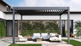 Porchenzo Paros aluminium pergola - Anthrazit Foto von