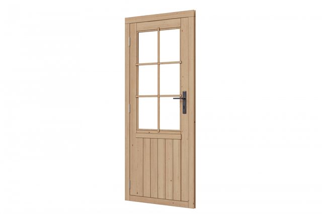 WoodAcademy Douglasie Einzeltür mit glas - DIN links