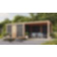 Foto van WoodAcademy tuinhuis met overkapping Nefriet Excellent nero 780x400 cm