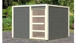 Karibu 89394 Qubic 2 Gartenhaus - Terragrau Foto von Karibu 89394 Qubic 2 Gartenhaus - Terragrau
