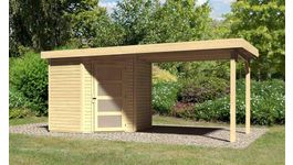 Karibu 77742 Schwandorf 3 Gartenhaus mit Anbaudach Foto von Karibu 77742 Schwandorf 3 Gartenhaus mit Anbaudach