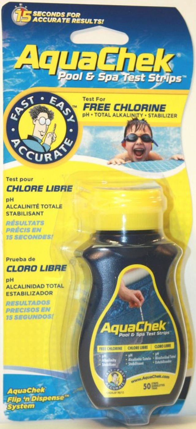 AquaChek Yellow Pool & Spa Test Strips Free Chlorine
