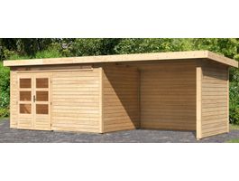 Karibu 83004 Kandern 7 tuinhuis met overkapping Foto van Karibu 83004 Kandern 7 tuinhuis met overkapping