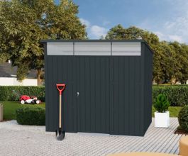 Duramax Palladium 8x6 Metalen Tuinhuis Foto van Duramax Palladium 8x6 Metalen Tuinhuis