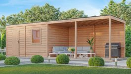 Foto von WoodAcademy Gartenhaus mit Überdachung Nefriet Essential