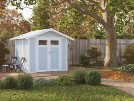 Foto von Grosfillex 22805137 UTILITY V4.9 - Kunststoff Gartenhaus grau-blau