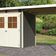 Karibu Glücksburg 2 Gartenhaus mit Anbaudach 190 cm - Terragrau (83230)