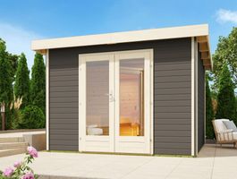 Foto von Karibu 35866 Mainburg 1 Saunahaus - terragrau