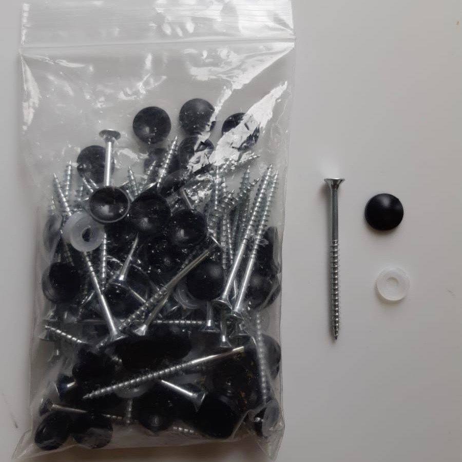 Onduvilla schroevenset zwart