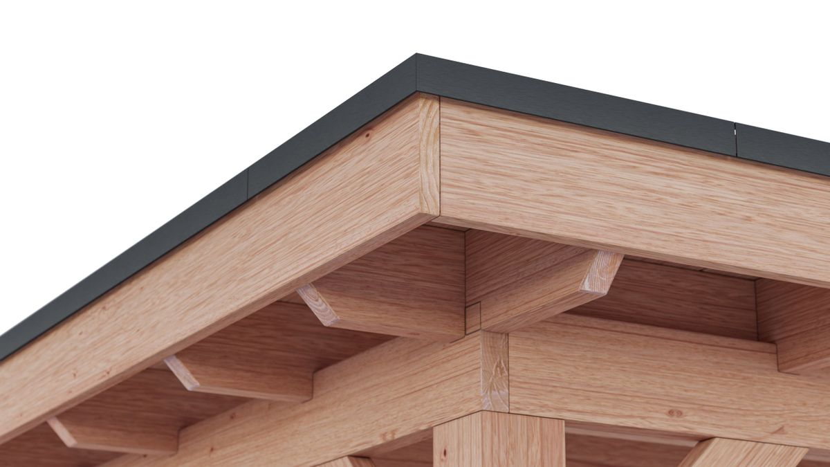 WoodAcademy Aluminium Dachleistenset L-vorm - Schwarz