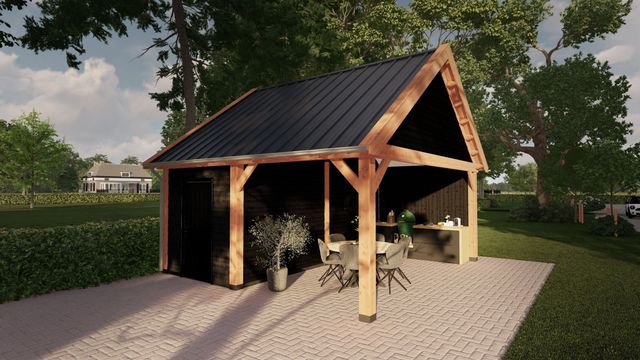 Trendhout buitenverblijf Zadeldak Select Landelijk