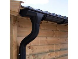 Foto van Interflex stalen dakgootset - zwart