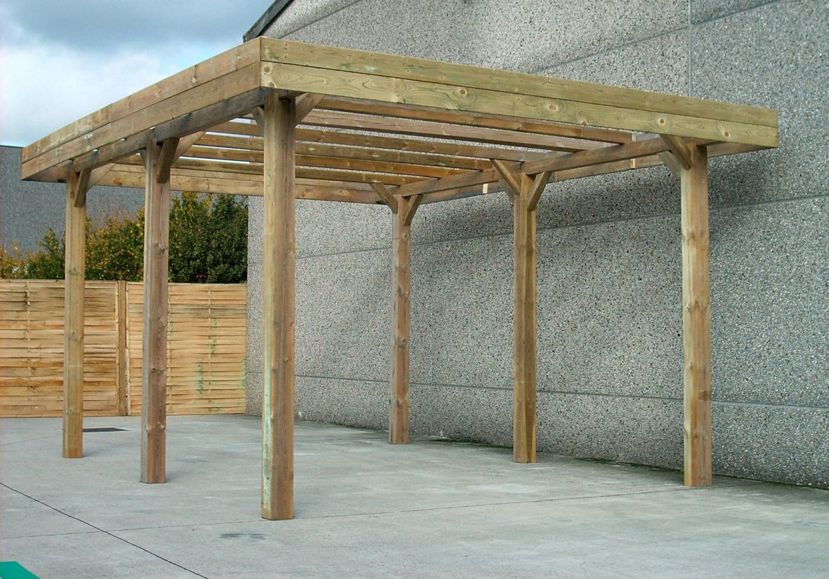Solid S7763 Houten Carport - Hogedruk Geïmpregneerd