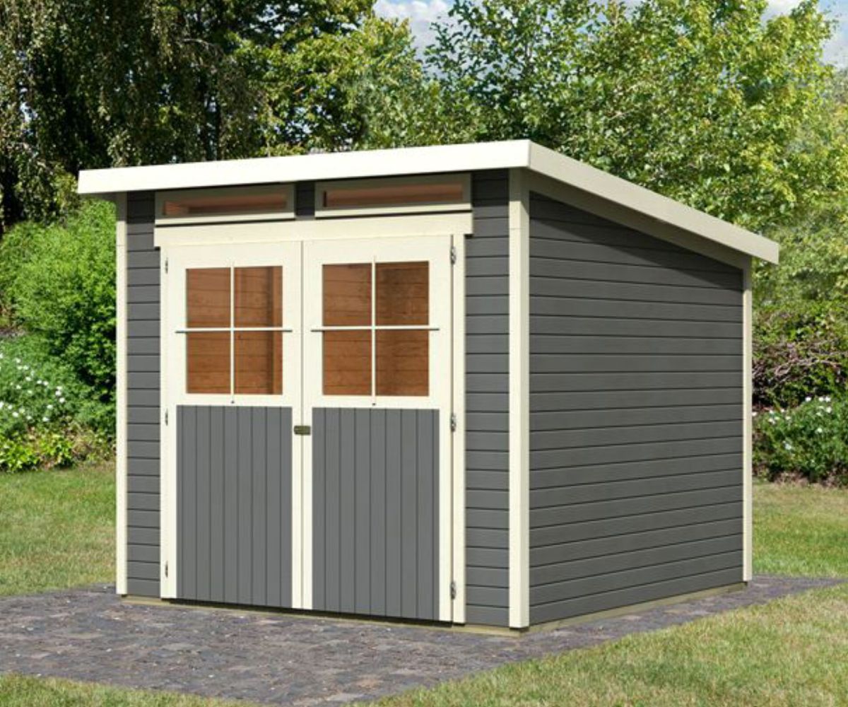 Karibu 68190 Glücksburg 2 tuinhuis - terragrijs