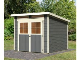Karibu 68190 Glücksburg 2 Gartenhaus - Terragrau Foto von Karibu 68190 Glücksburg 2 Gartenhaus - Terragrau