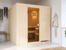 Karibu 6191 Tromsö binnensauna Foto van Karibu 6191 Tromsö binnensauna