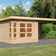 Karibu Kastorf 6 Tuinhuis met overkapping 320 cm - achterwand (31544)