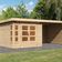 Karibu Kastorf 6 Gartenhaus mit Anbaudach 320 cm - Seite und Rückwand (31548)