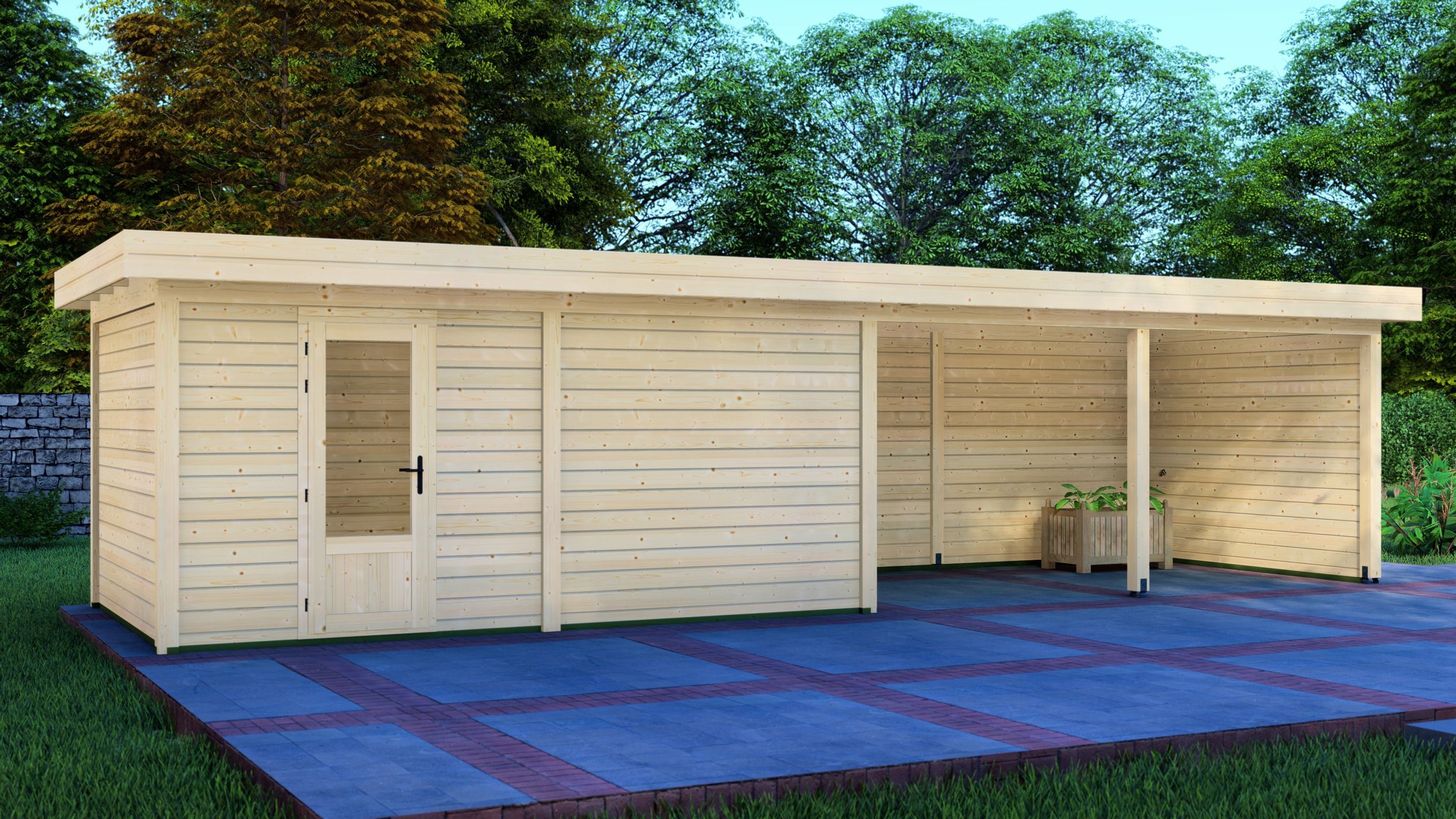 Foto van Graed tuinhuis met overkapping Berlijn
