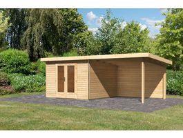 Karibu 31472 Radeburg 1 tuinhuis met overkapping Foto van Karibu 31472 Radeburg 1 tuinhuis met overkapping