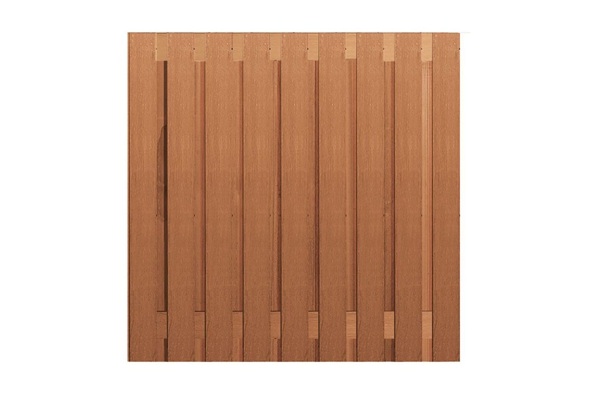 Azalp tuinscherm bangkirai voor beton