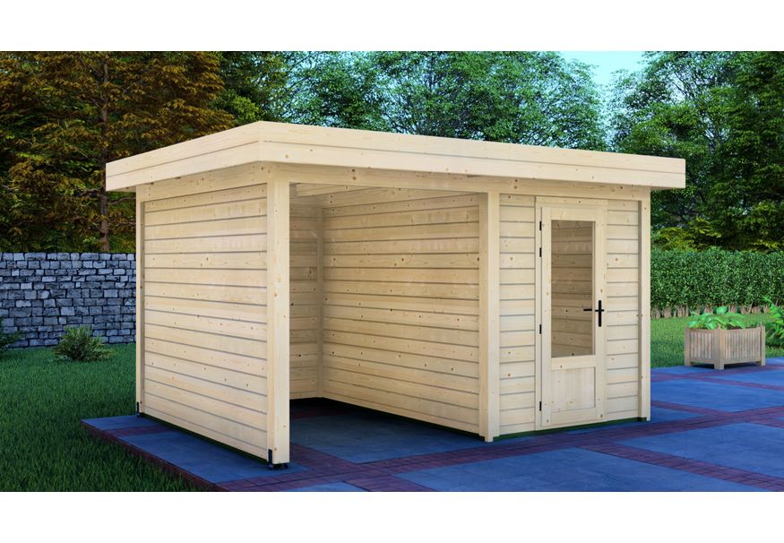 Graed Gartenhaus mit Terrasse Bremen 400x300 cm Foto von Graed Gartenhaus mit Terrasse Bremen 400x300 cm