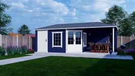 Interflex Blockhütte mit terrasse 4355 Z Plus - gestrichen Foto von Interflex Blockhütte mit terrasse 4355 Z Plus - gestrichen