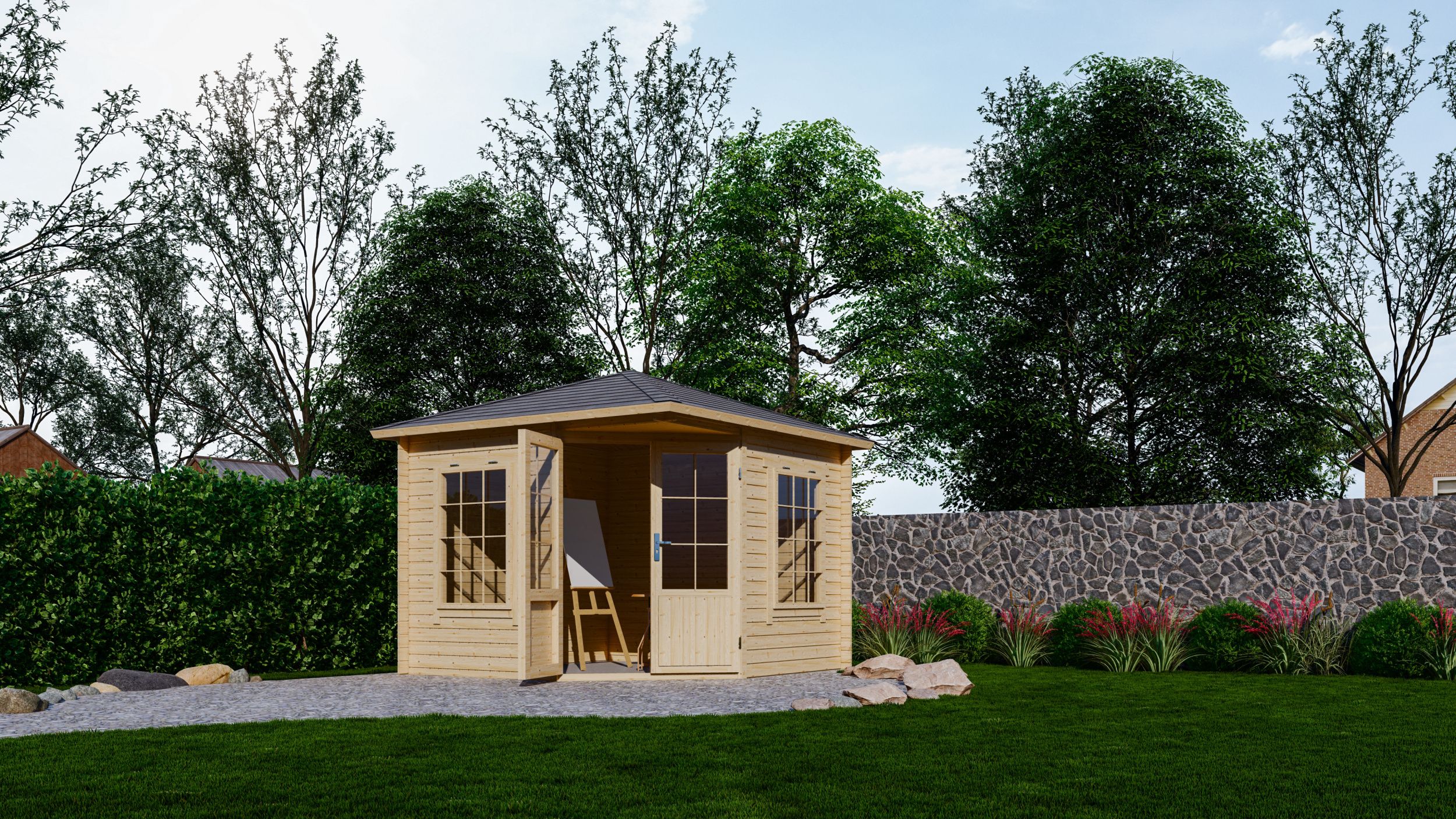 Foto der Interflex Blockhütte 3055 G Plus