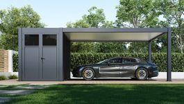 Foto von Porchenzo carport Prestige mit Schuppen - Anthrazit