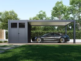 Foto von Porchenzo carport Prestige mit Schuppen - Anthrazit