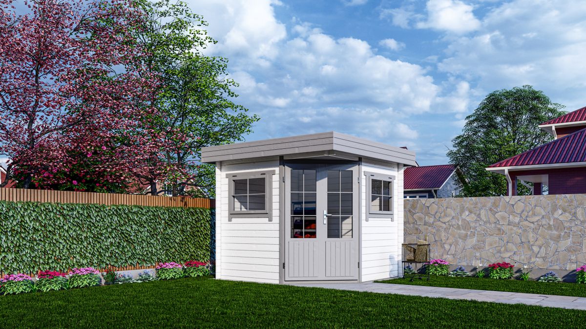 Interflex Blockhütte 2556 Plus - gestrichen