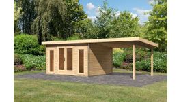 Karibu 31480 Radeburg 2 tuinhuis met overkapping Foto van Karibu 31480 Radeburg 2 tuinhuis met overkapping