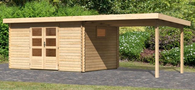 Karibu 91545 Trittau 5 blokhut met overkapping