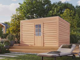 WoodAcademy Douglas tuinhuis Graniet Essential Foto van WoodAcademy Douglas tuinhuis Graniet Essential