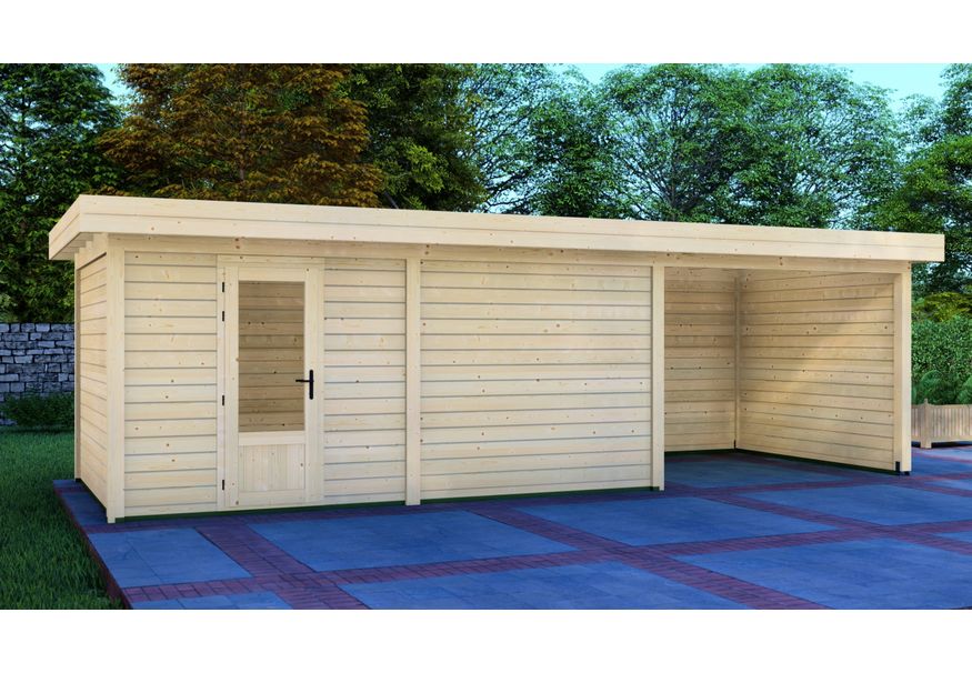 Graed tuinhuis met overkapping Berlijn 800x300 cm Foto van Graed tuinhuis met overkapping Berlijn 800x300 cm