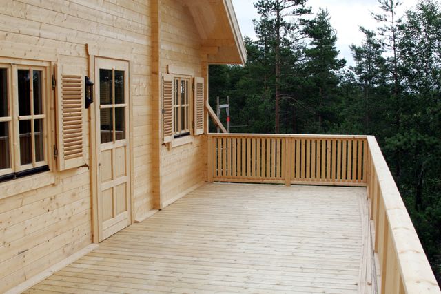 Azalp Terrasse met 30mm Fußboden für Chalet Aremark*