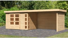 Karibu 82946 Kerko 4 tuinhuis met overkapping Foto van Karibu 82946 Kerko 4 tuinhuis met overkapping