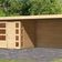 Karibu Kerko 4 tuinhuis met overkapping 280 cm - zij en achterwand (82946)